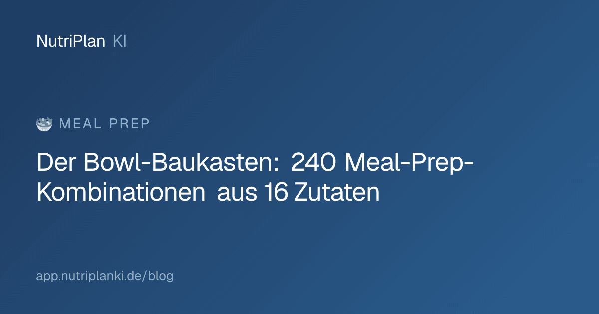 Der Bowl-Baukasten: 240 Meal-Prep-Kombinationen aus 16 Zutaten
